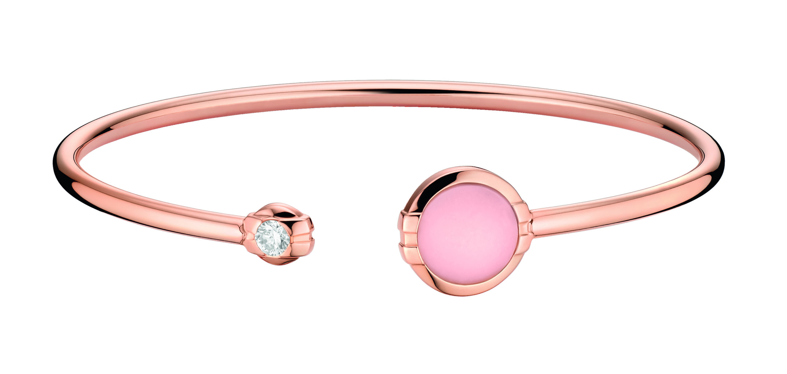 un bracelet Constellation en or rouge 18K serti d’un diamant et d’une opale rose