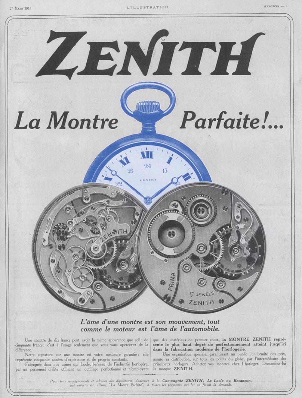 old Zenith ad - The Perfect Watch