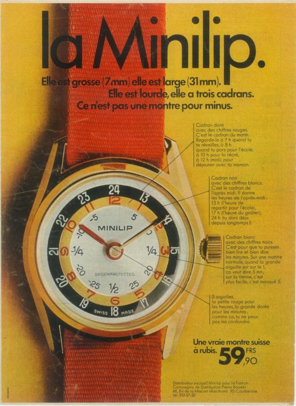 ancienne publicité Lip de 1969 pour la Minilip