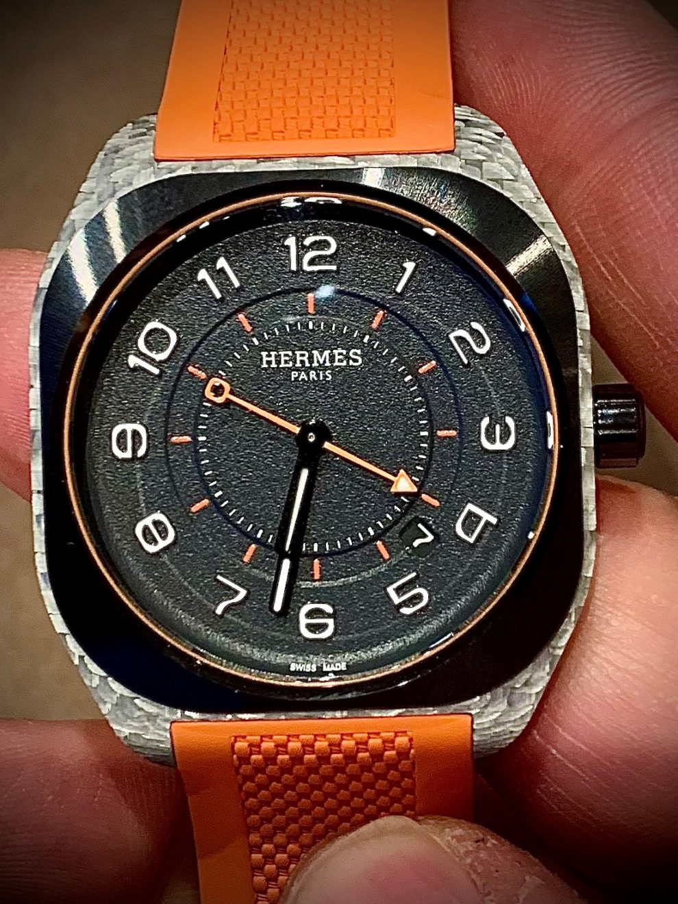 New Hermès H08 orange watch