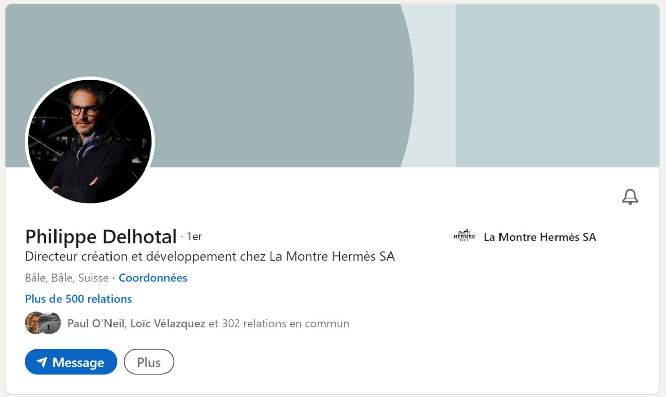 Philippe Delhotal's LinkedIn profile "maybe a little bit for work... but very little..."