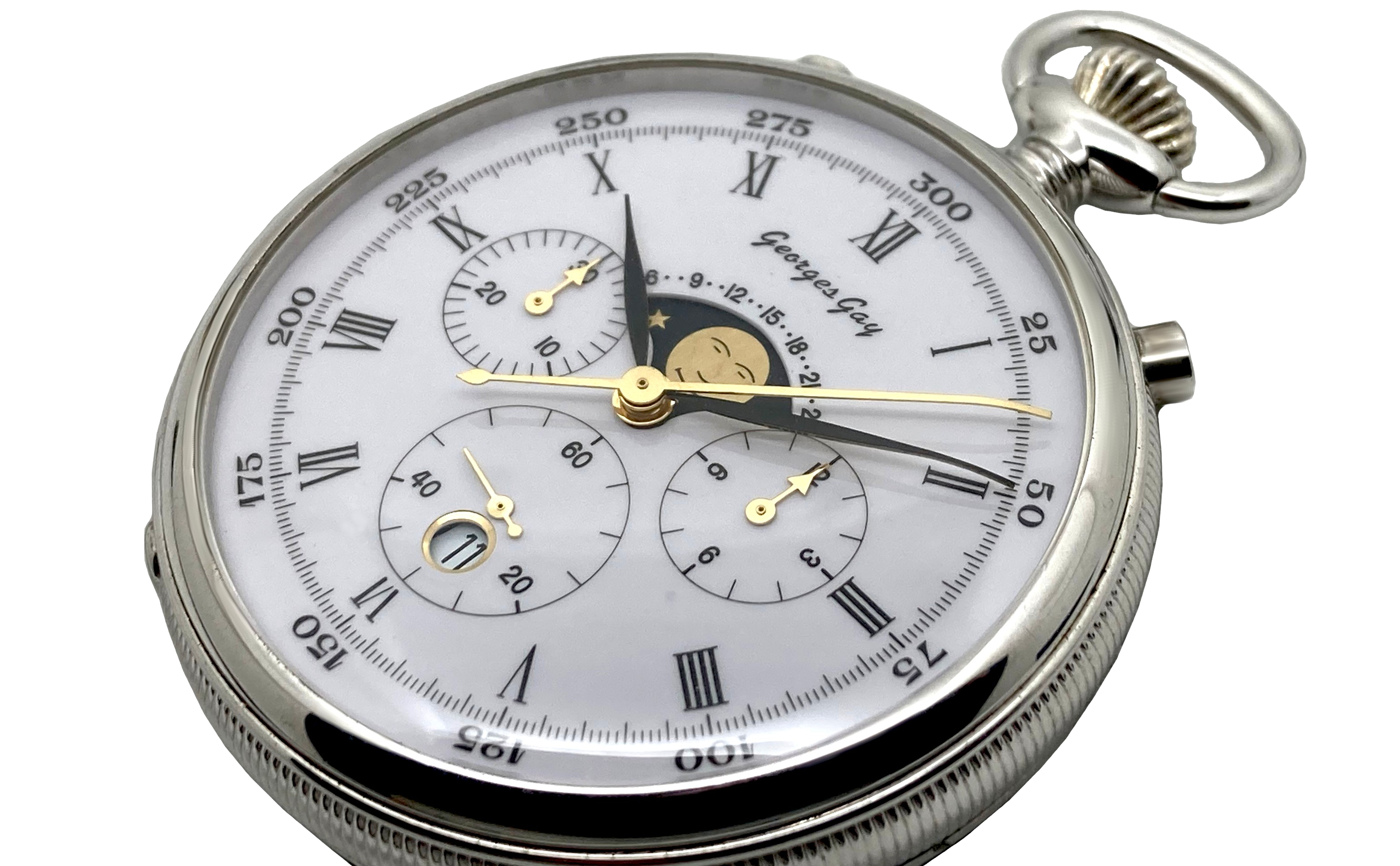 Montre Chronographe Suisse UNIC - Mécanique Manuel - Boîtier Plaqué Or - Cadran Champagne - Occasion