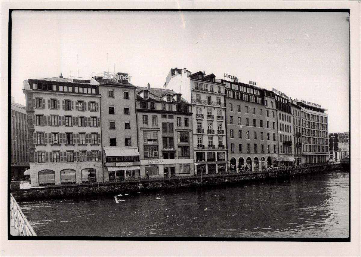 Quai Bezançon-Hugues in 1985: archival photo, the 'Maison Gallopin,' named after a famous jeweler from Geneva