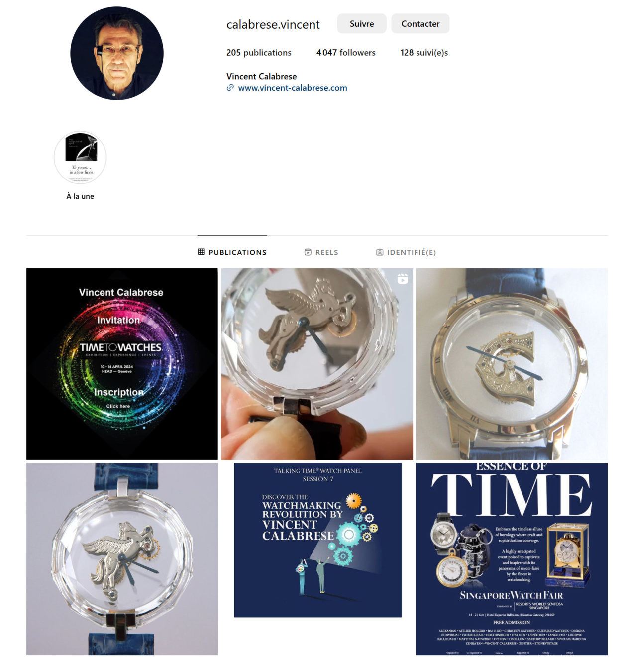 Vincent Calabrese Instagram account